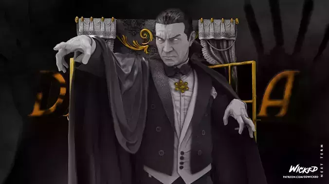 Wicked Horror Dracula Sculpture Tested for 3D printing