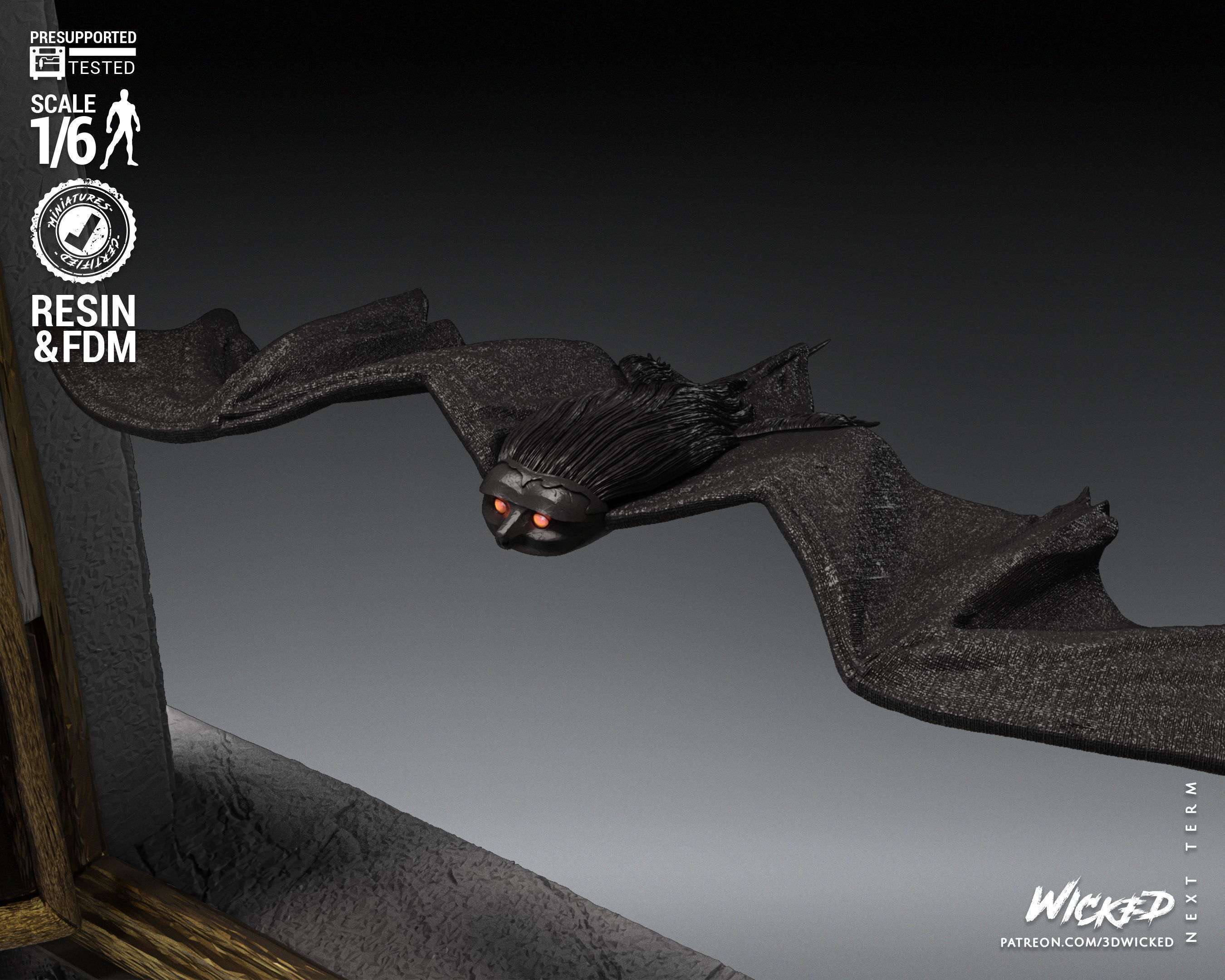 Wicked Horror Dracula Sculpture Tested for 3D printing 3D print model_29