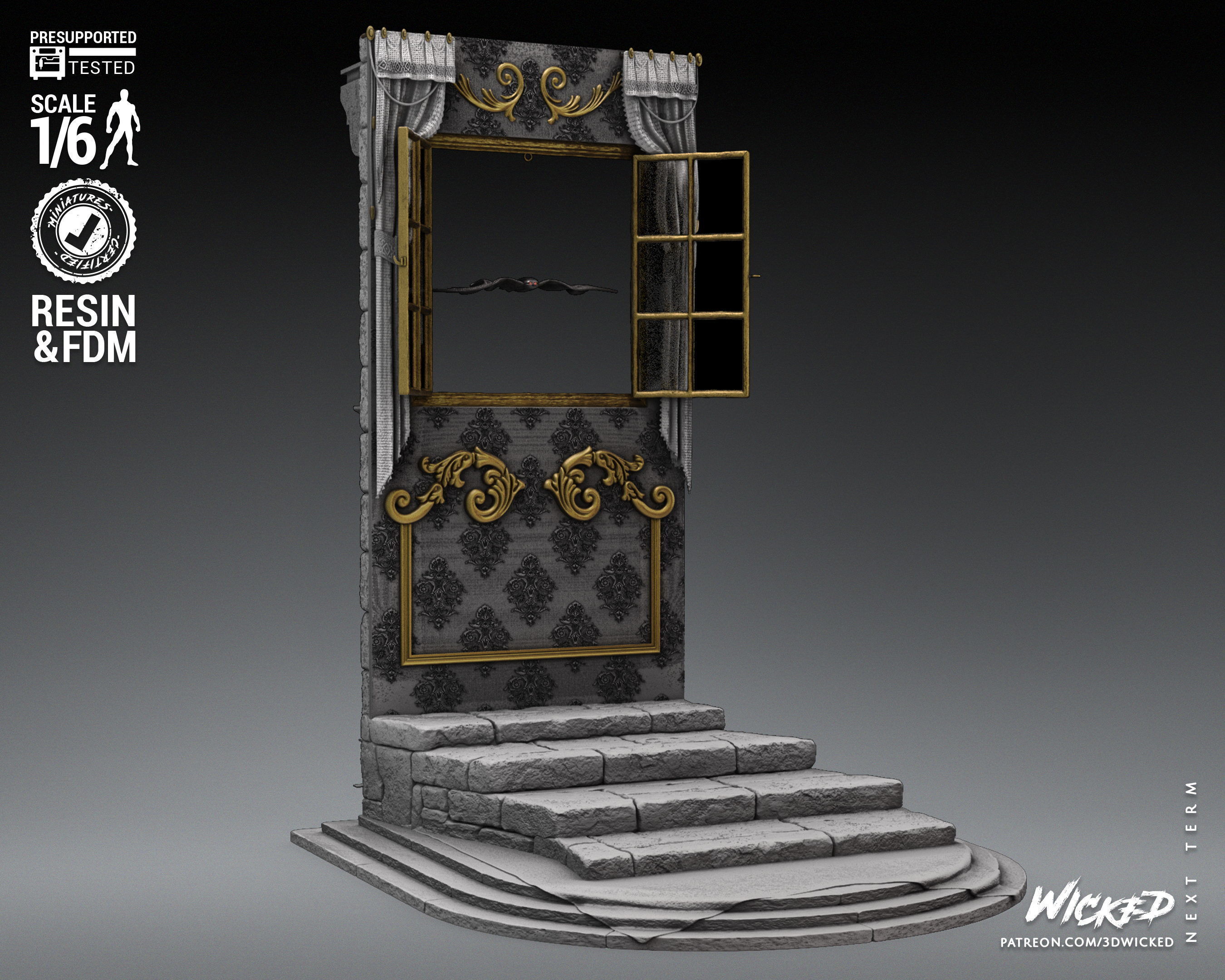 Wicked Horror Dracula Sculpture Tested for 3D printing 3D print model_18