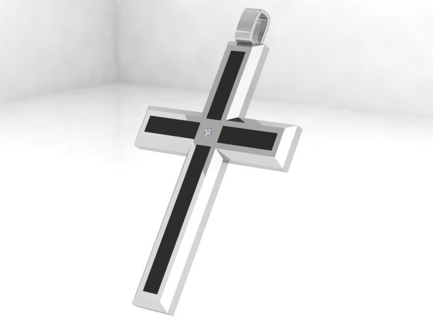 Cross Pendant 4458 3D print model_3