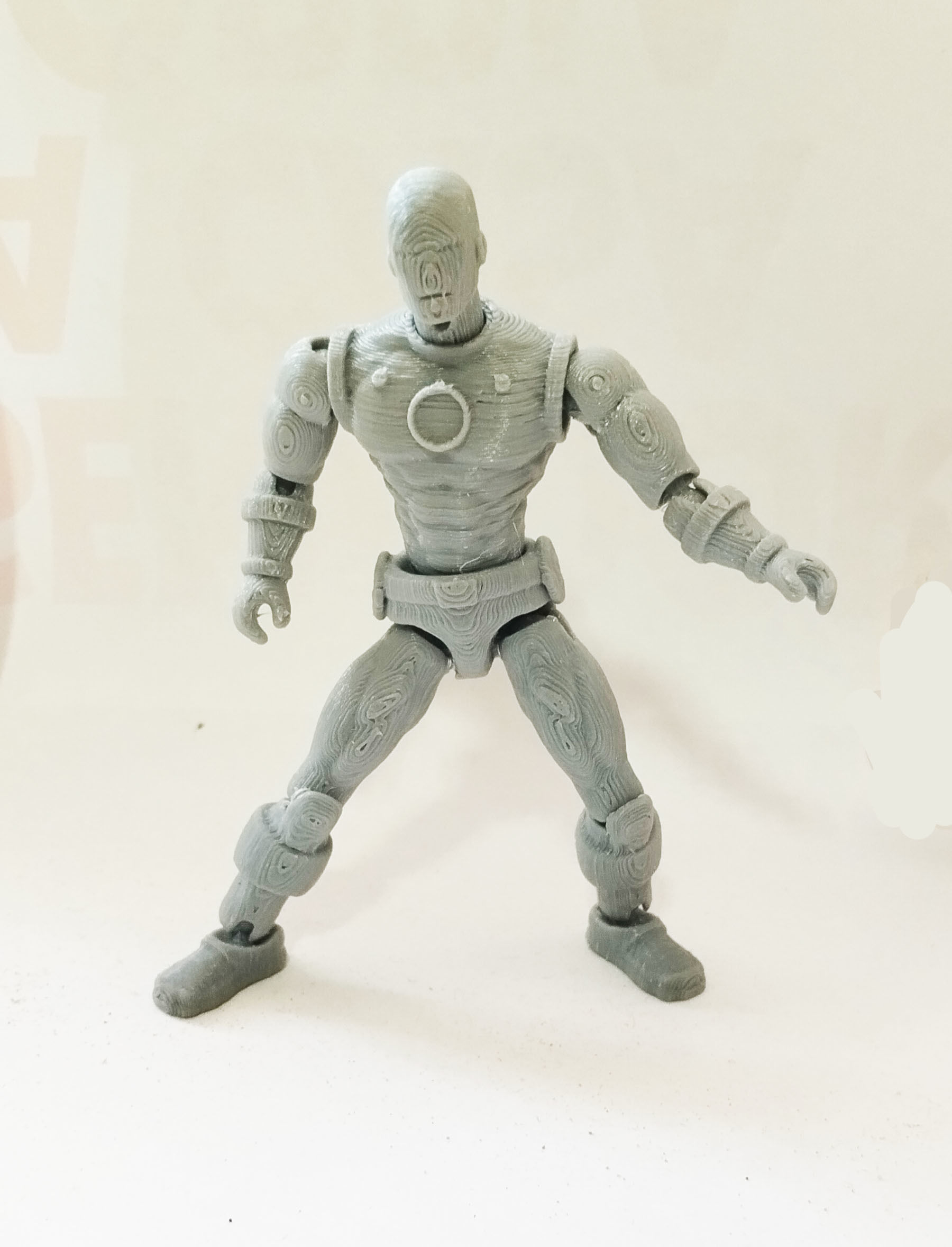 Iron Man - ARTICULATED ACTION FIGURE 100mm 3D print model_4