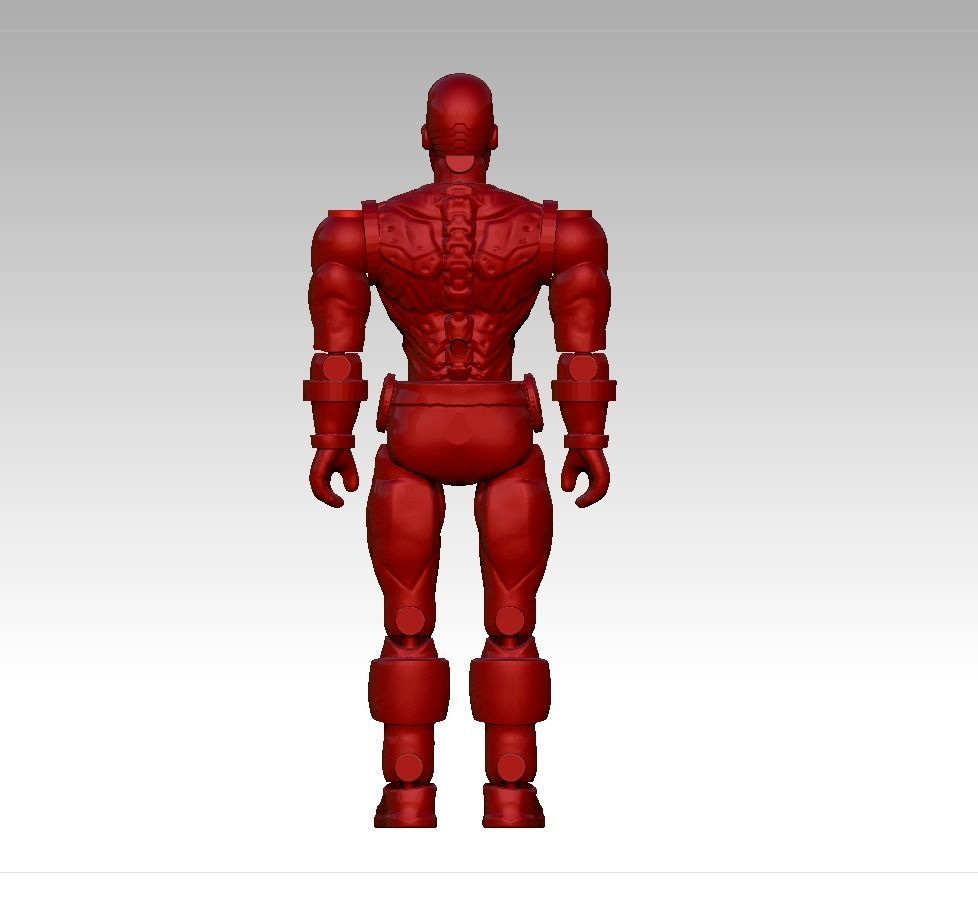 Iron Man - ARTICULATED ACTION FIGURE 100mm 3D print model_1