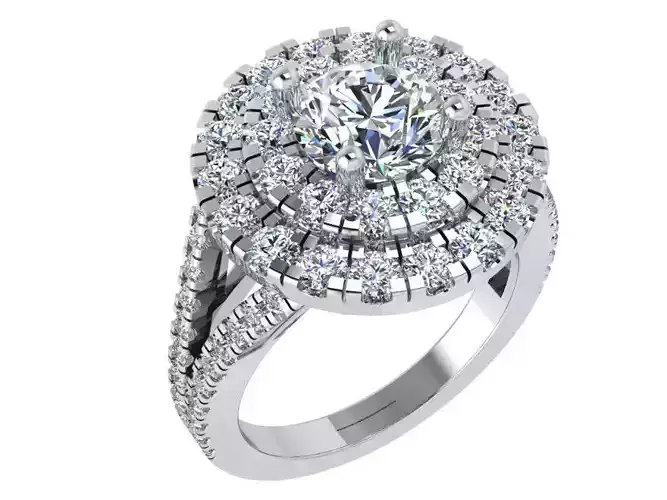Double Halo Illusion Ring 4460
