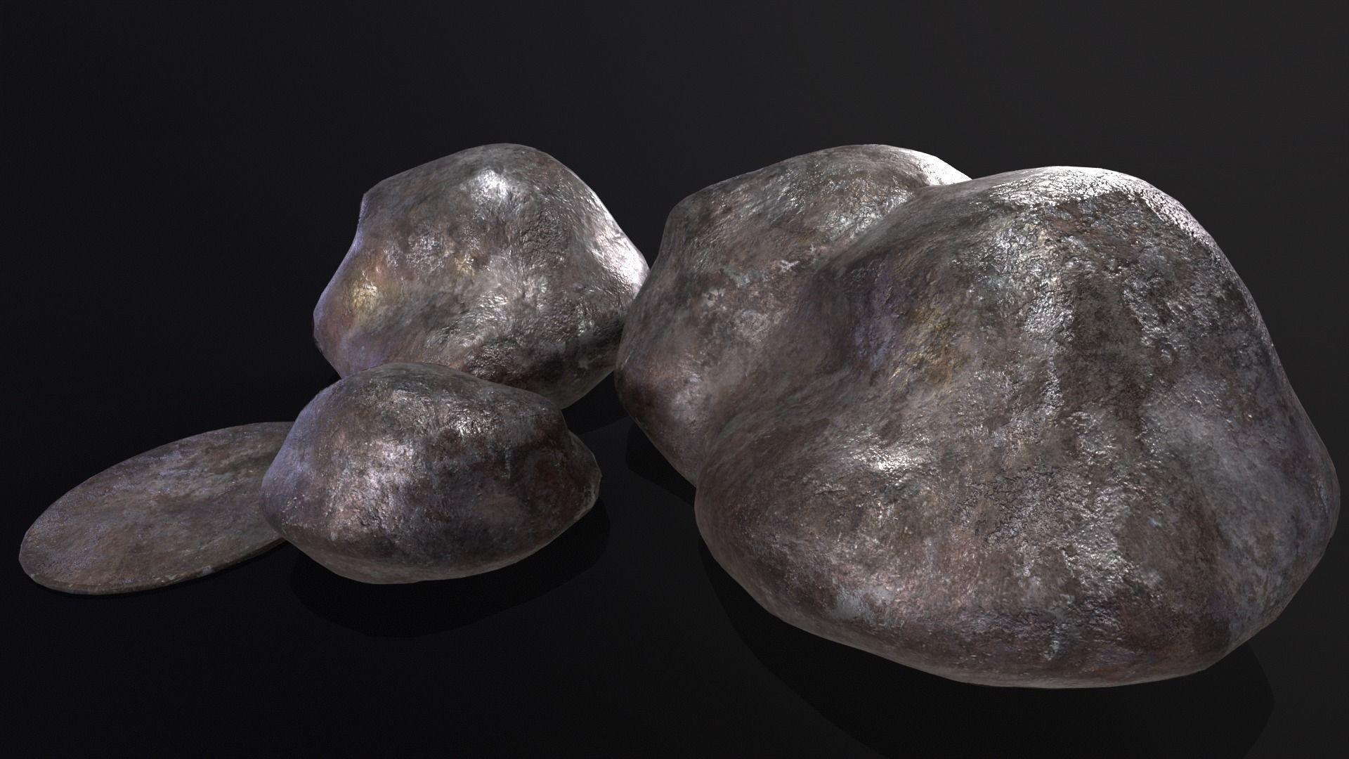 Raw Iron Low-poly 3D model_6