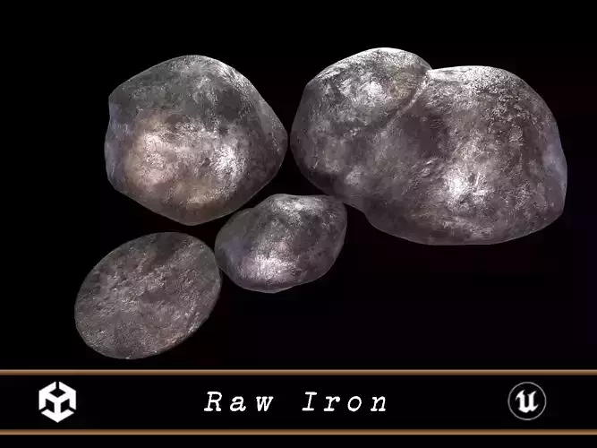 Raw Iron Low-poly 3D model