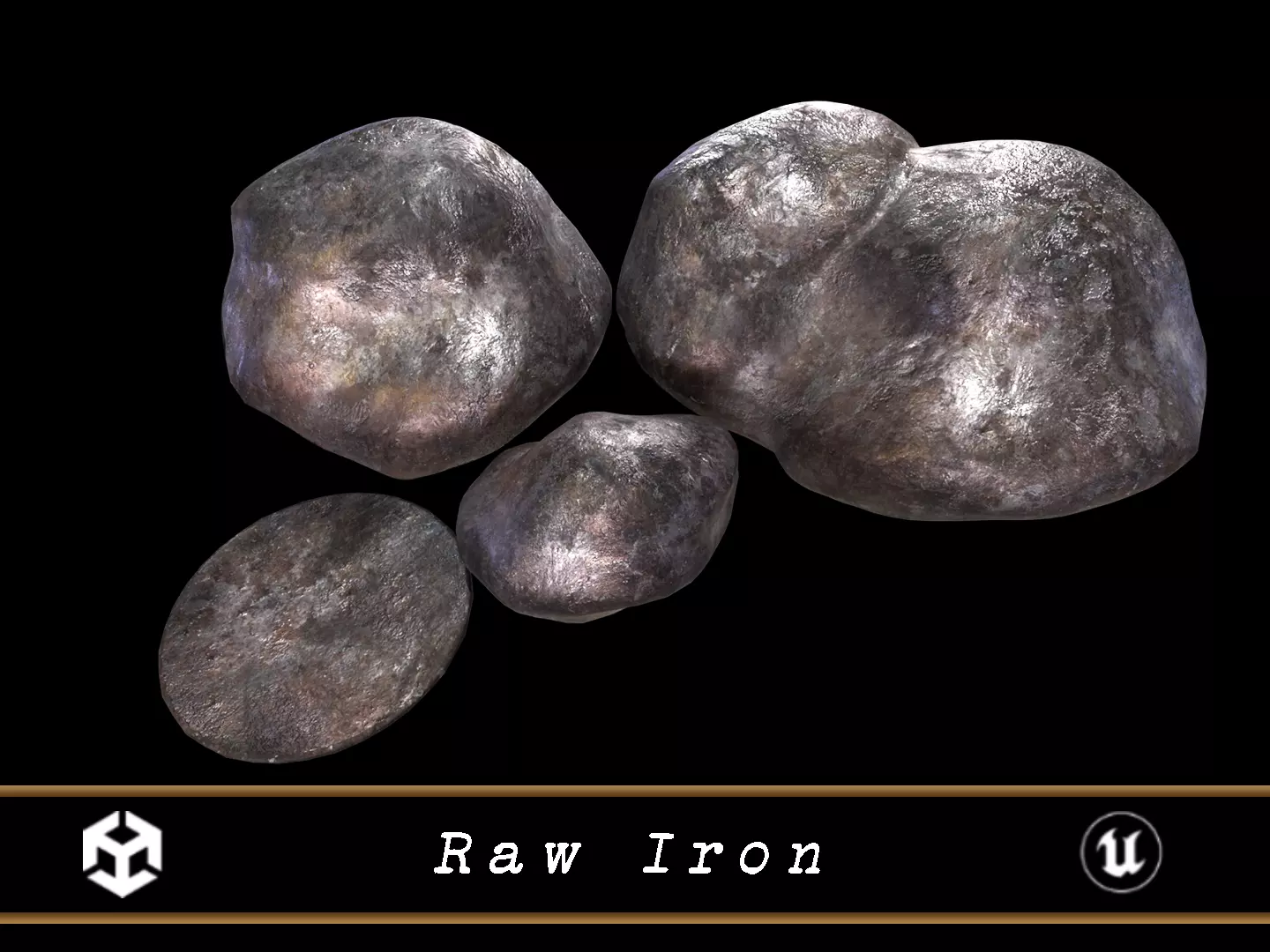 Raw Iron Low-poly 3D model_0