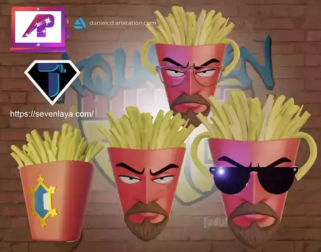 AquaTeen Hunger Force Frylock 3D print model