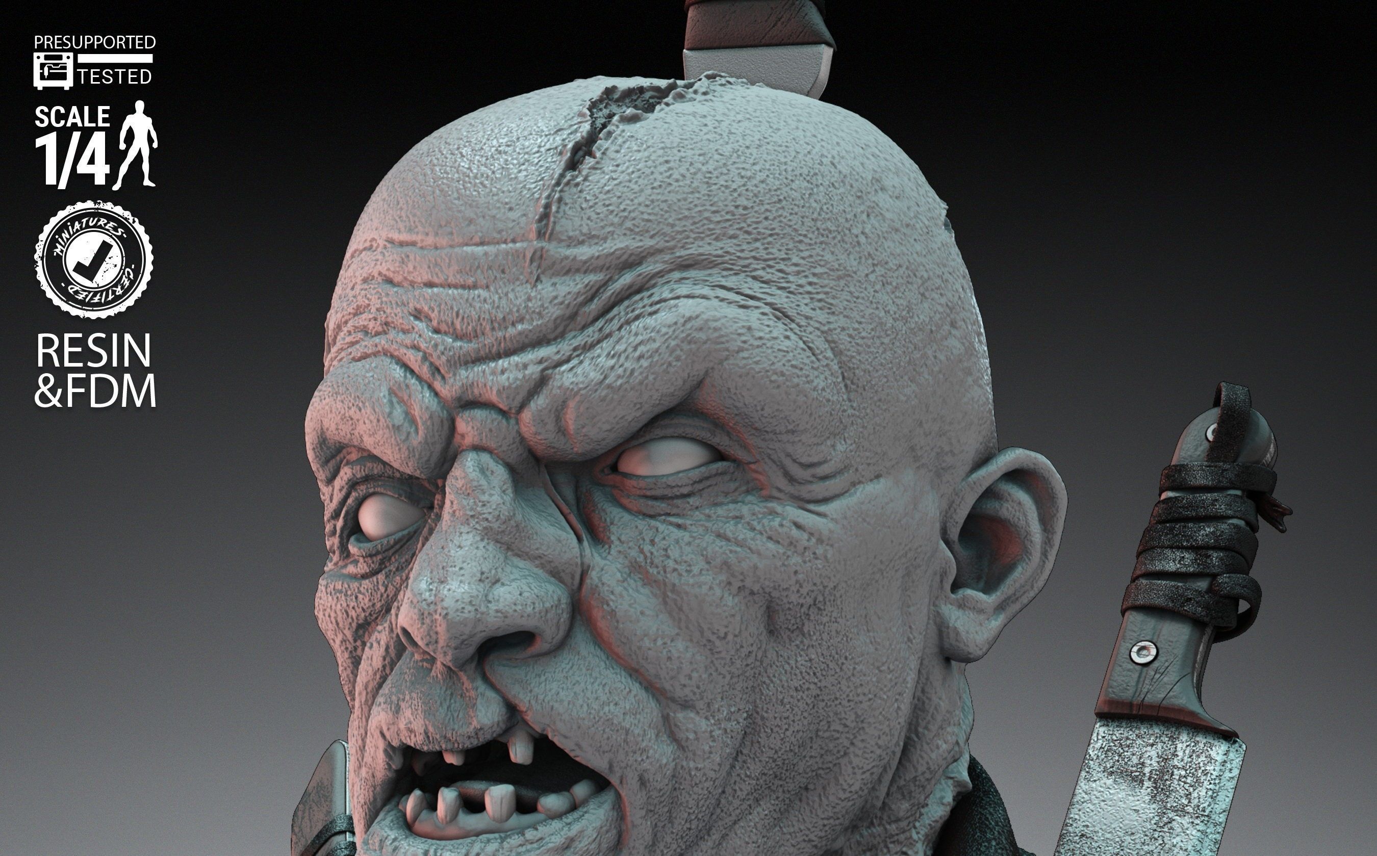 Wicked Horror Jason Bust Tested for 3D printing 3D print model_42