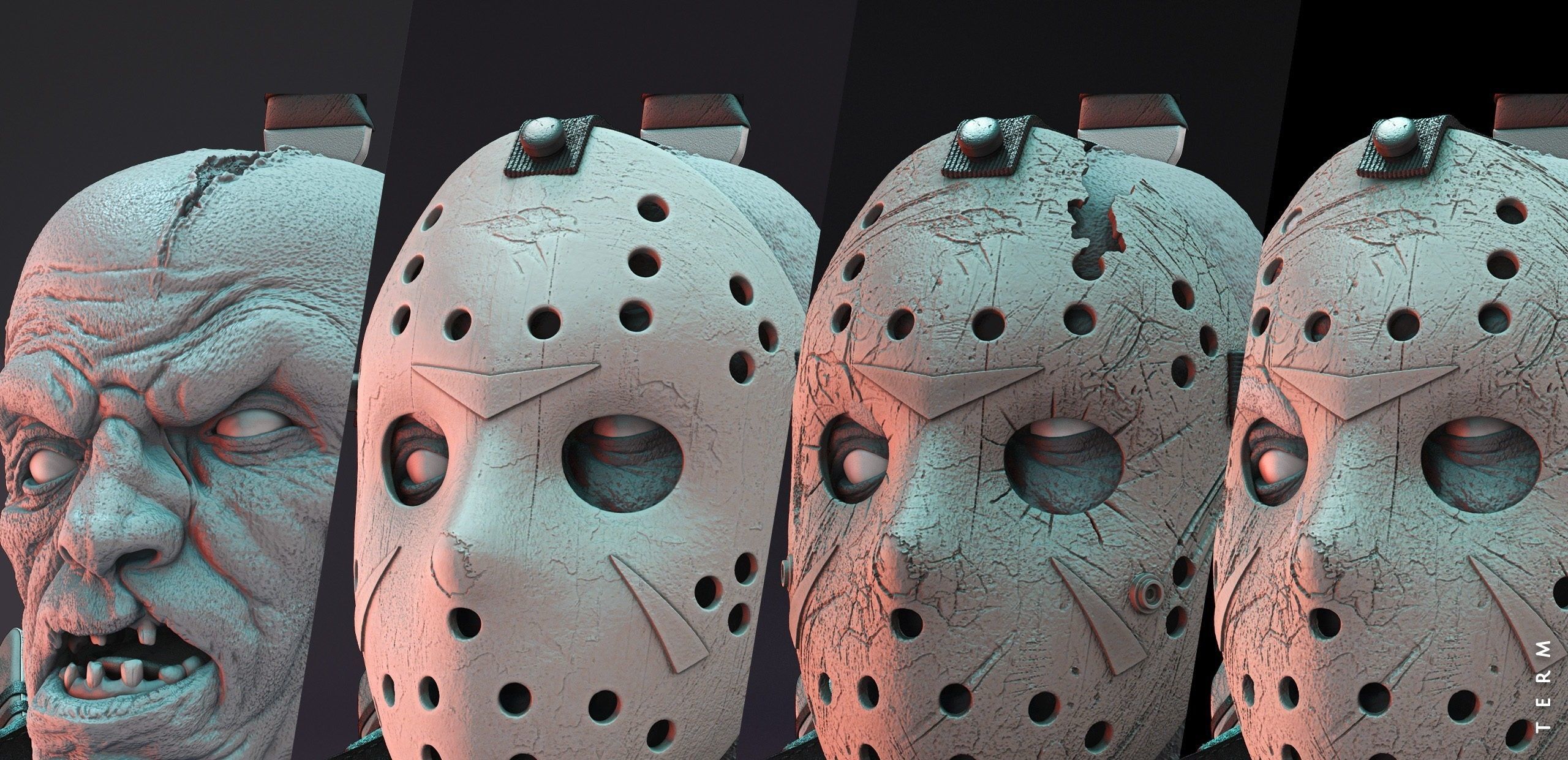 Wicked Horror Jason Bust Tested for 3D printing 3D print model_54