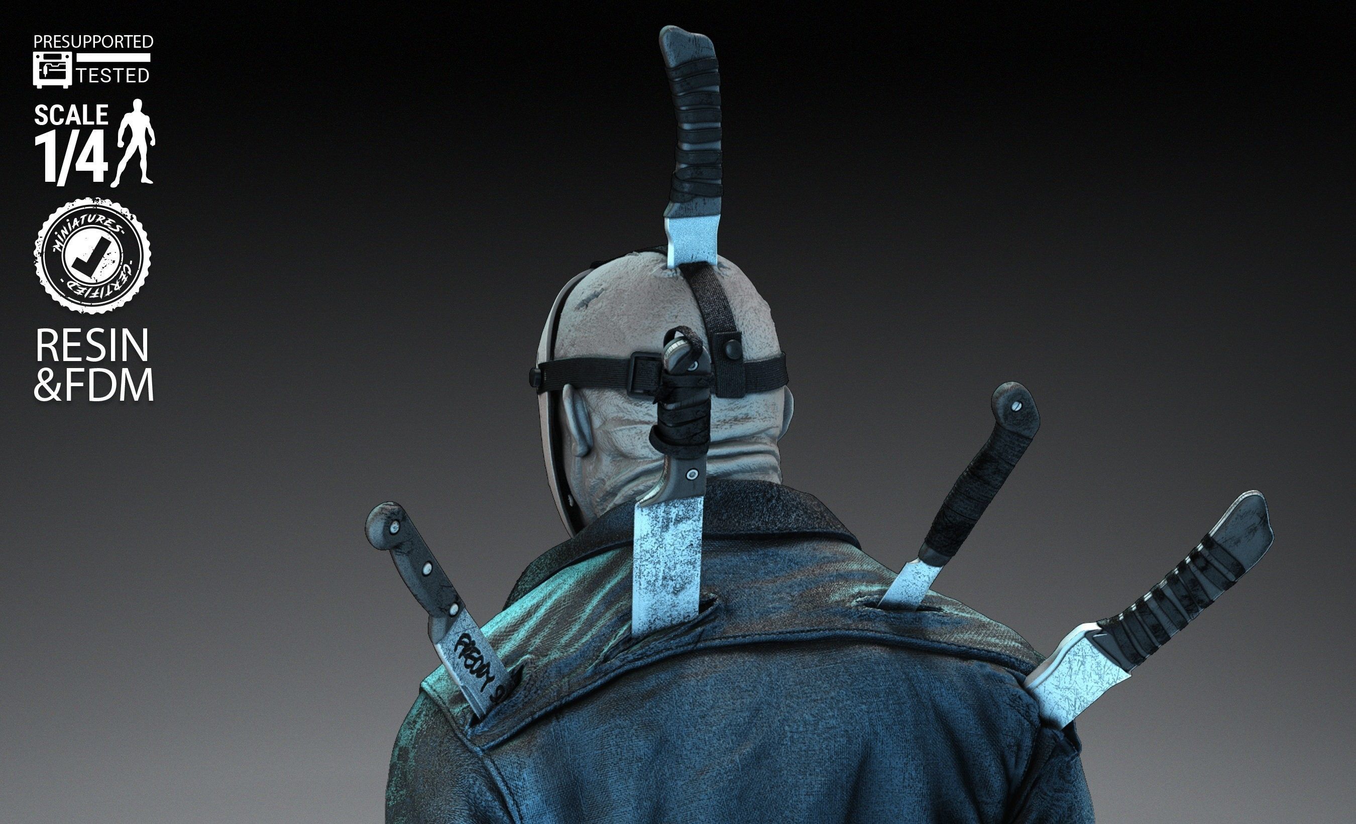 Wicked Horror Jason Bust Tested for 3D printing 3D print model_29