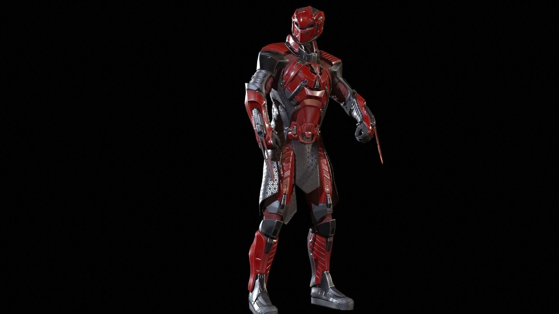 CyberSuit06 Low-poly 3D model_12