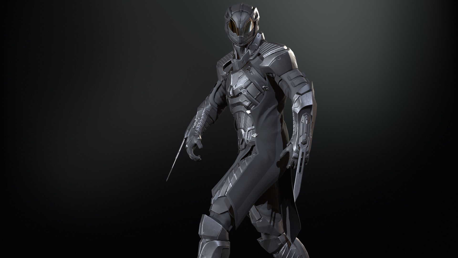 CyberSuit06 Low-poly 3D model_5