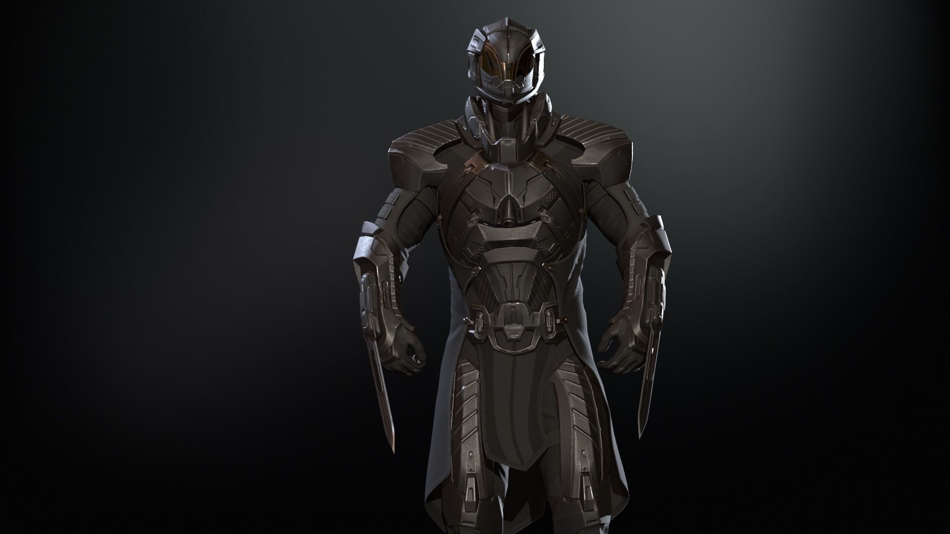 CyberSuit06 Low-poly 3D model_6