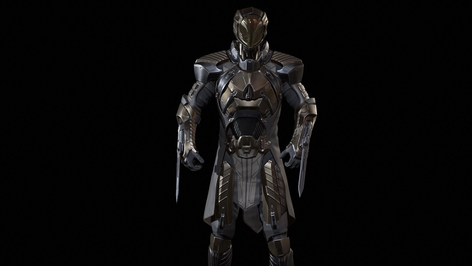 CyberSuit06 Low-poly 3D model_8