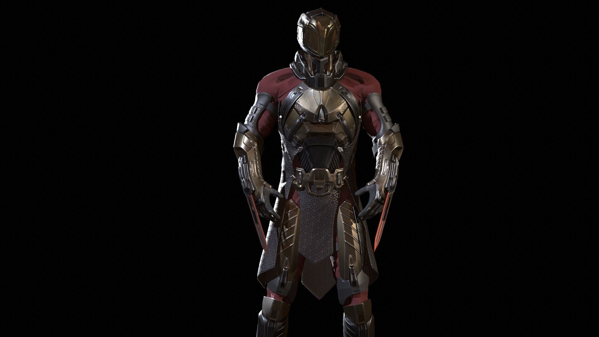 CyberSuit06 Low-poly 3D model_15