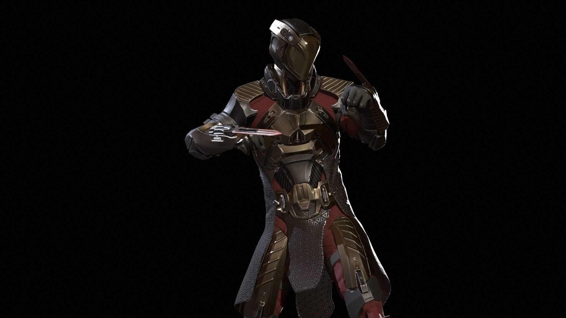 CyberSuit06 Low-poly 3D model_16