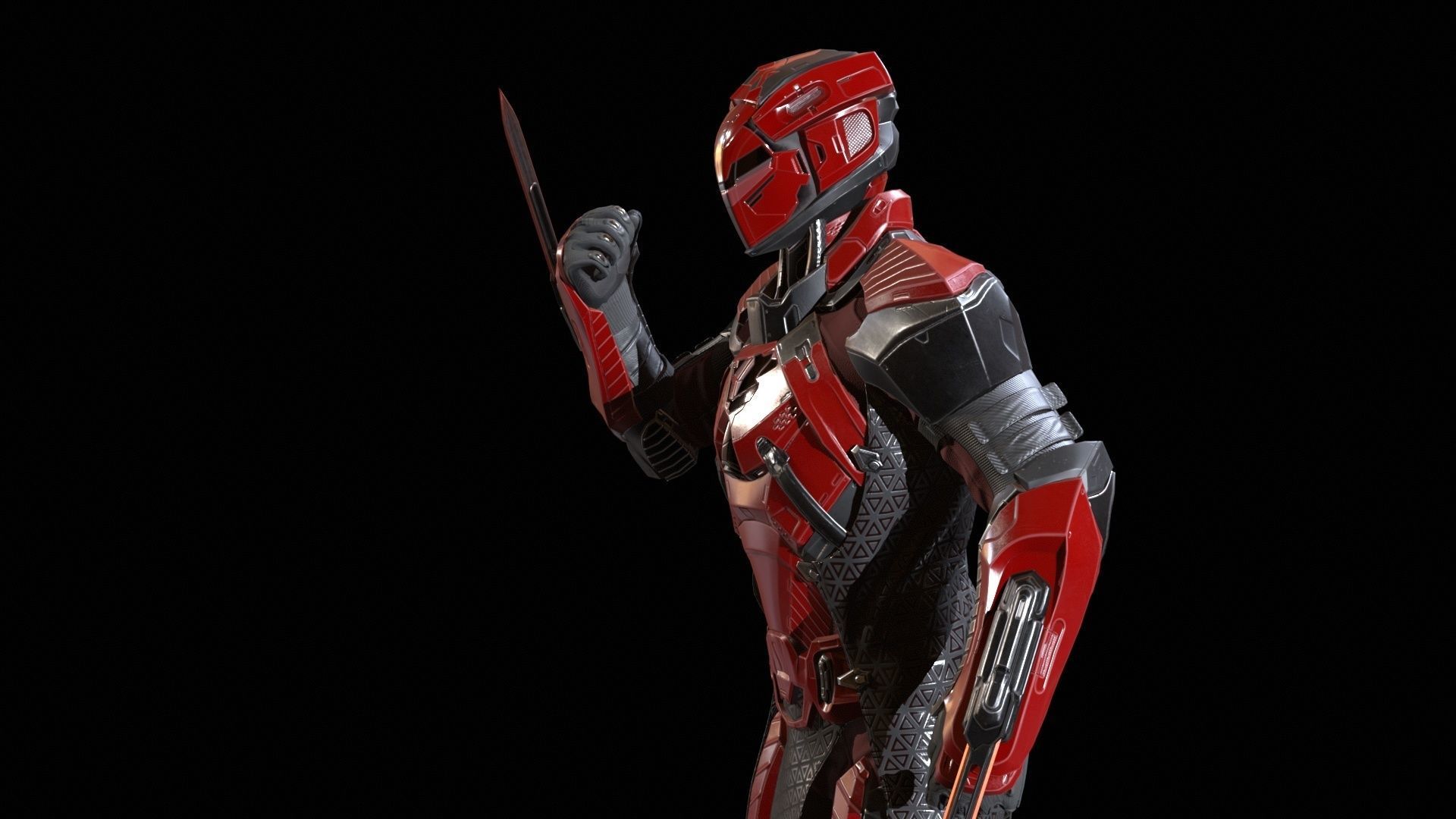 CyberSuit06 Low-poly 3D model_11