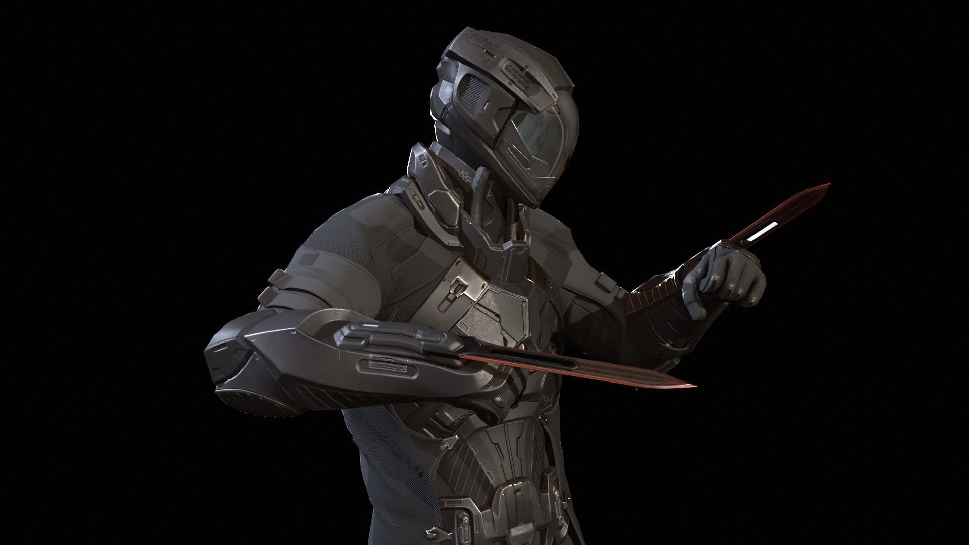 CyberSuit06 Low-poly 3D model_13