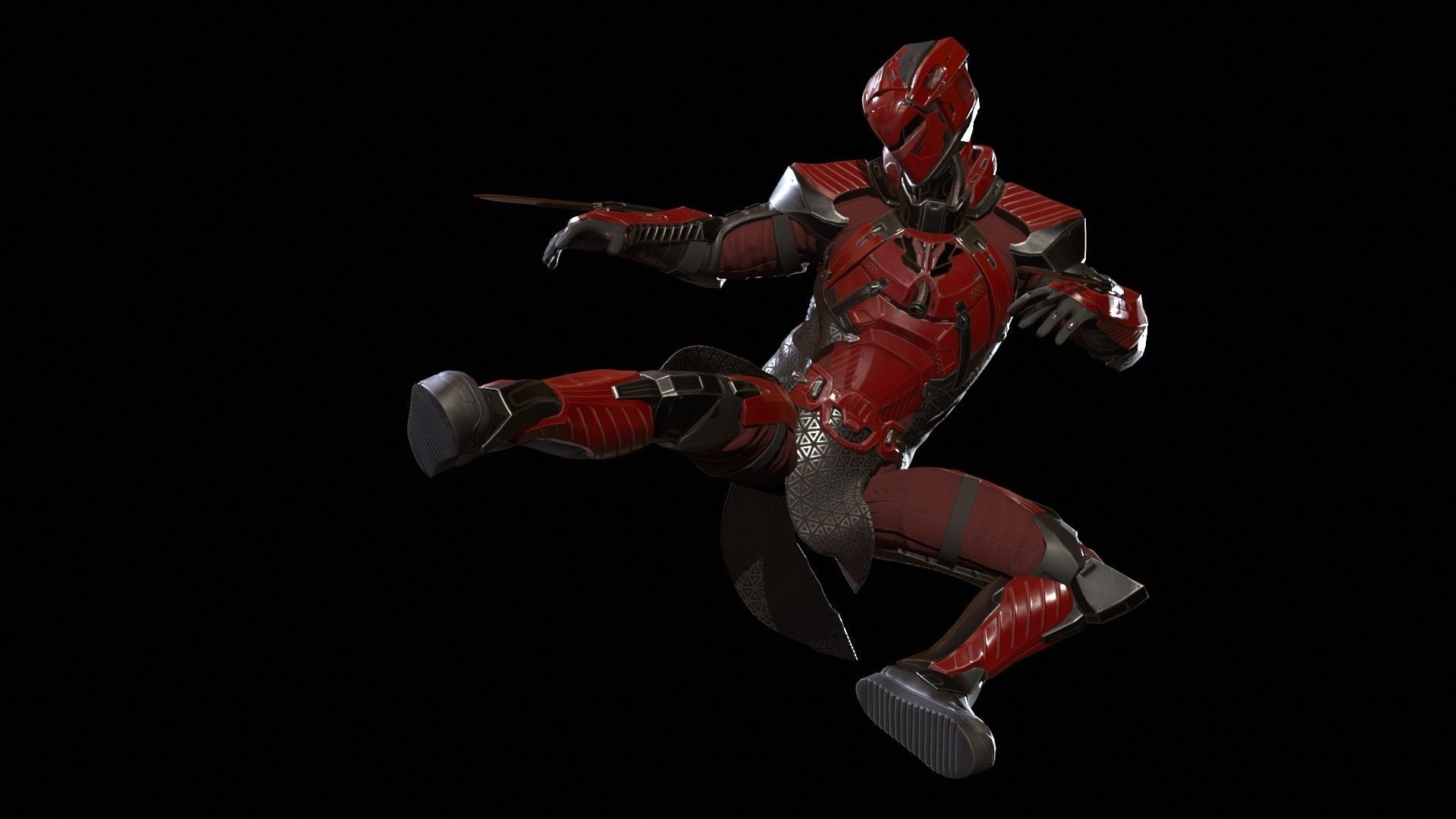 CyberSuit06 Low-poly 3D model_10