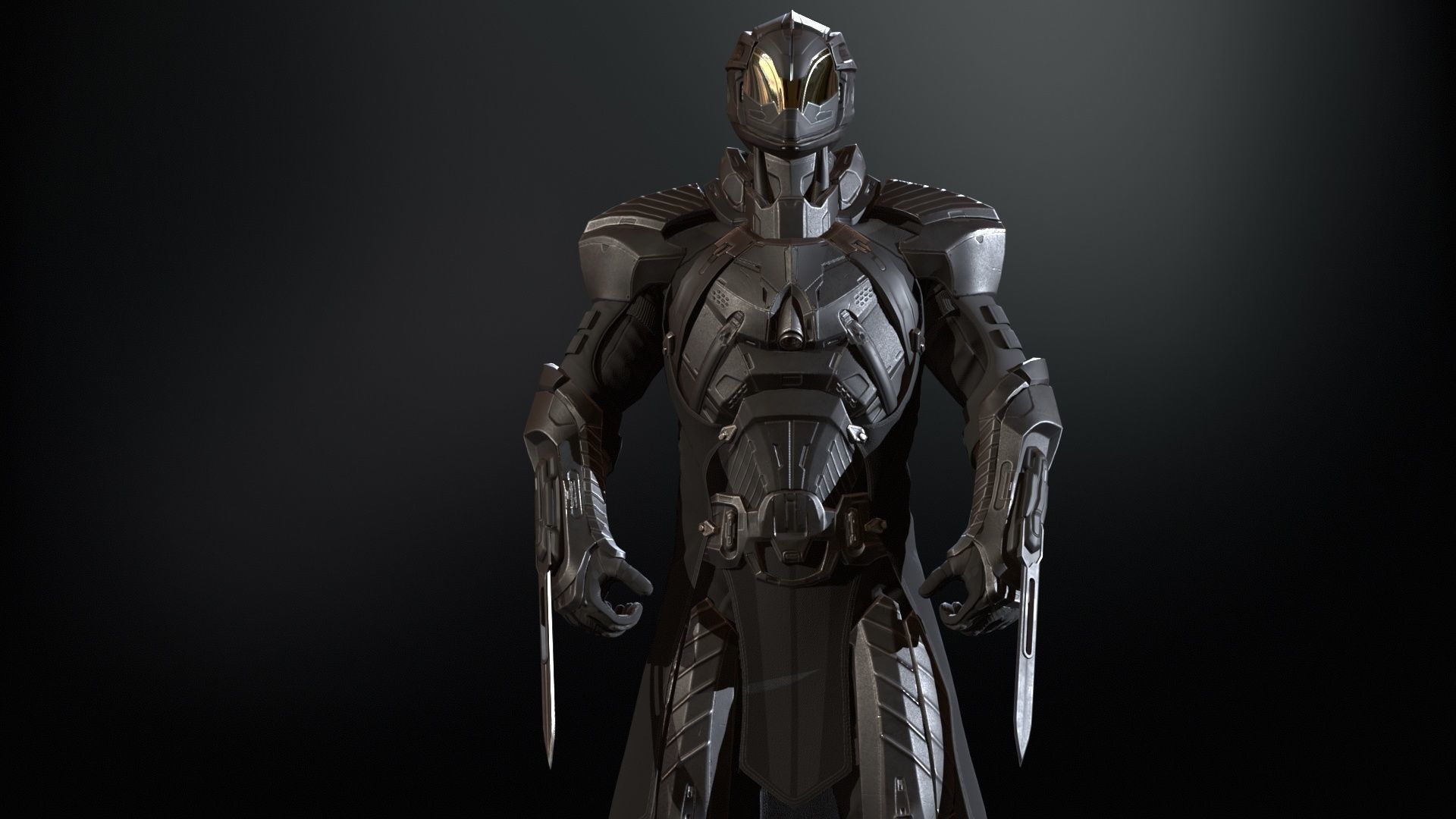 CyberSuit06 Low-poly 3D model_2