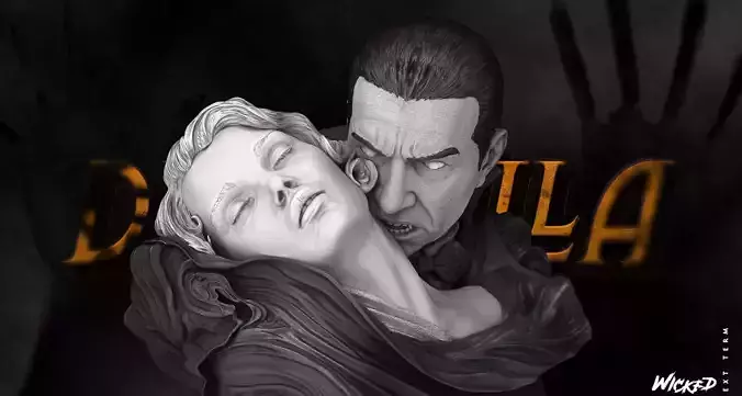 Wicked Horror Dracula Bust Tested for 3D printing