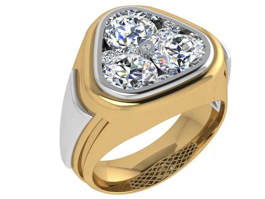 Triangular Wide Ring 4465 3D print model