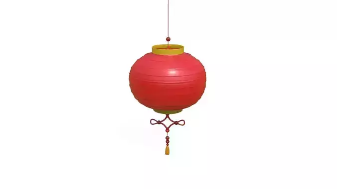 Paper Lantern v001 Free low-poly 3D model
