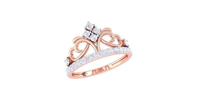 Crown Rings 3D print model