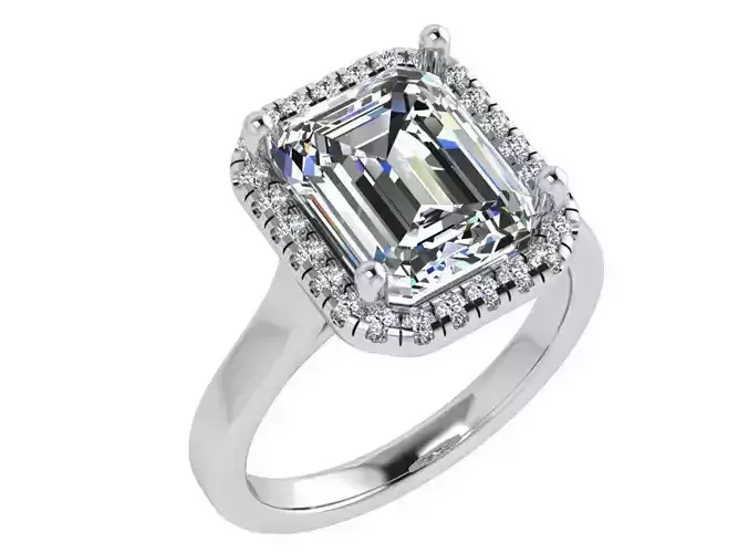 Emerald Halo Ring 4468