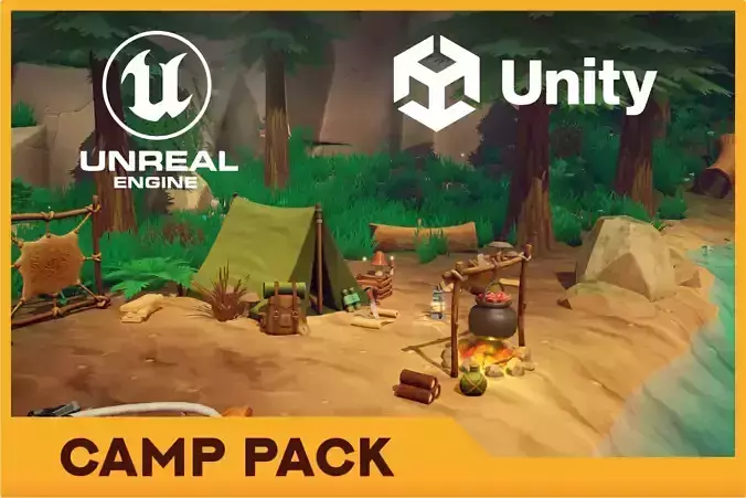 Emberlight - Stylized Camp Pack Low-poly 3D model