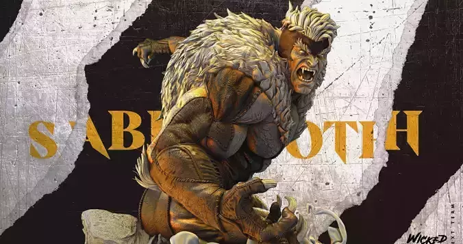 Wicked Marvel Sabretooth Bust Tested for 3D printing