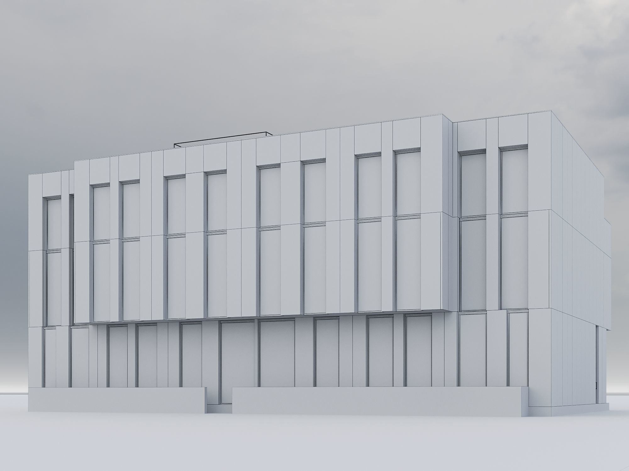 Modern Residential Building 016 3D model_16