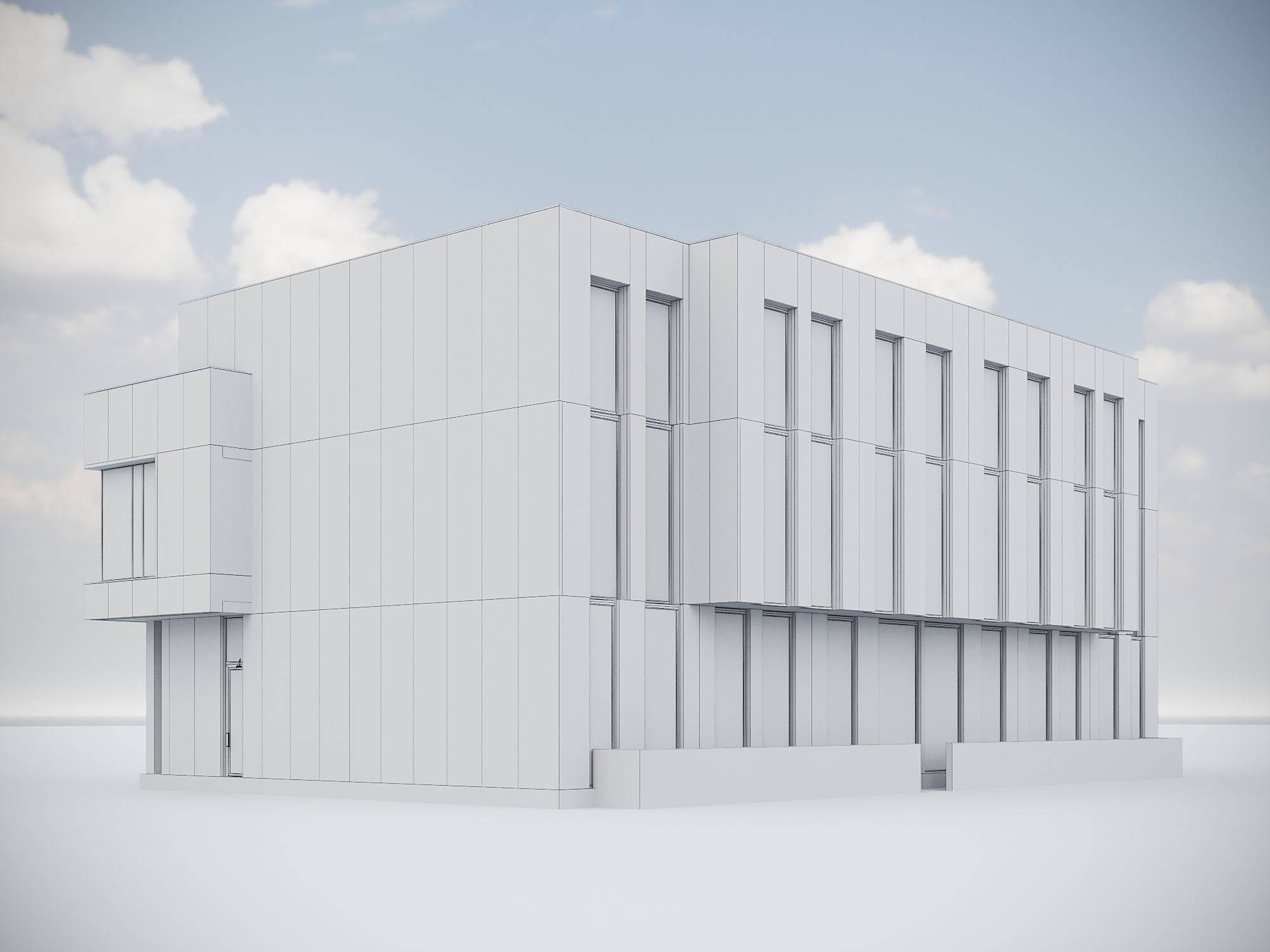 Modern Residential Building 016 3D model_11