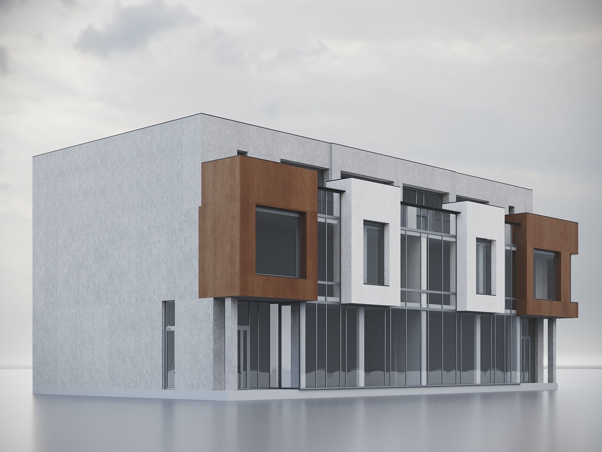 Modern Residential Building 016 3D model_5