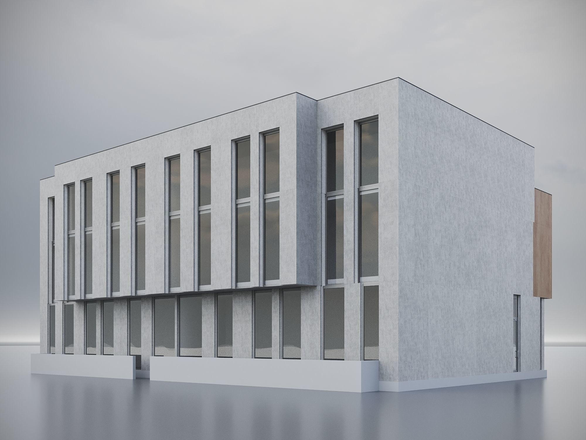 Modern Residential Building 016 3D model_4