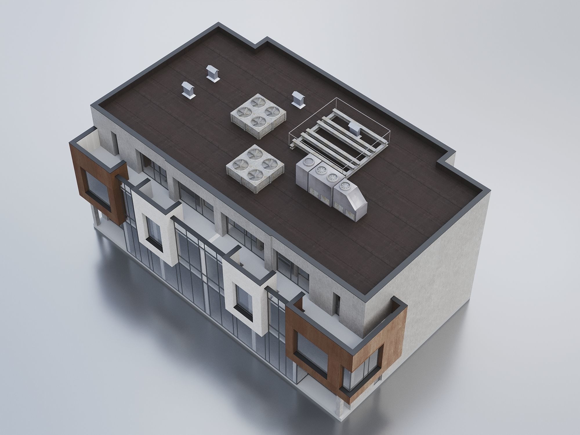 Modern Residential Building 016 3D model_6