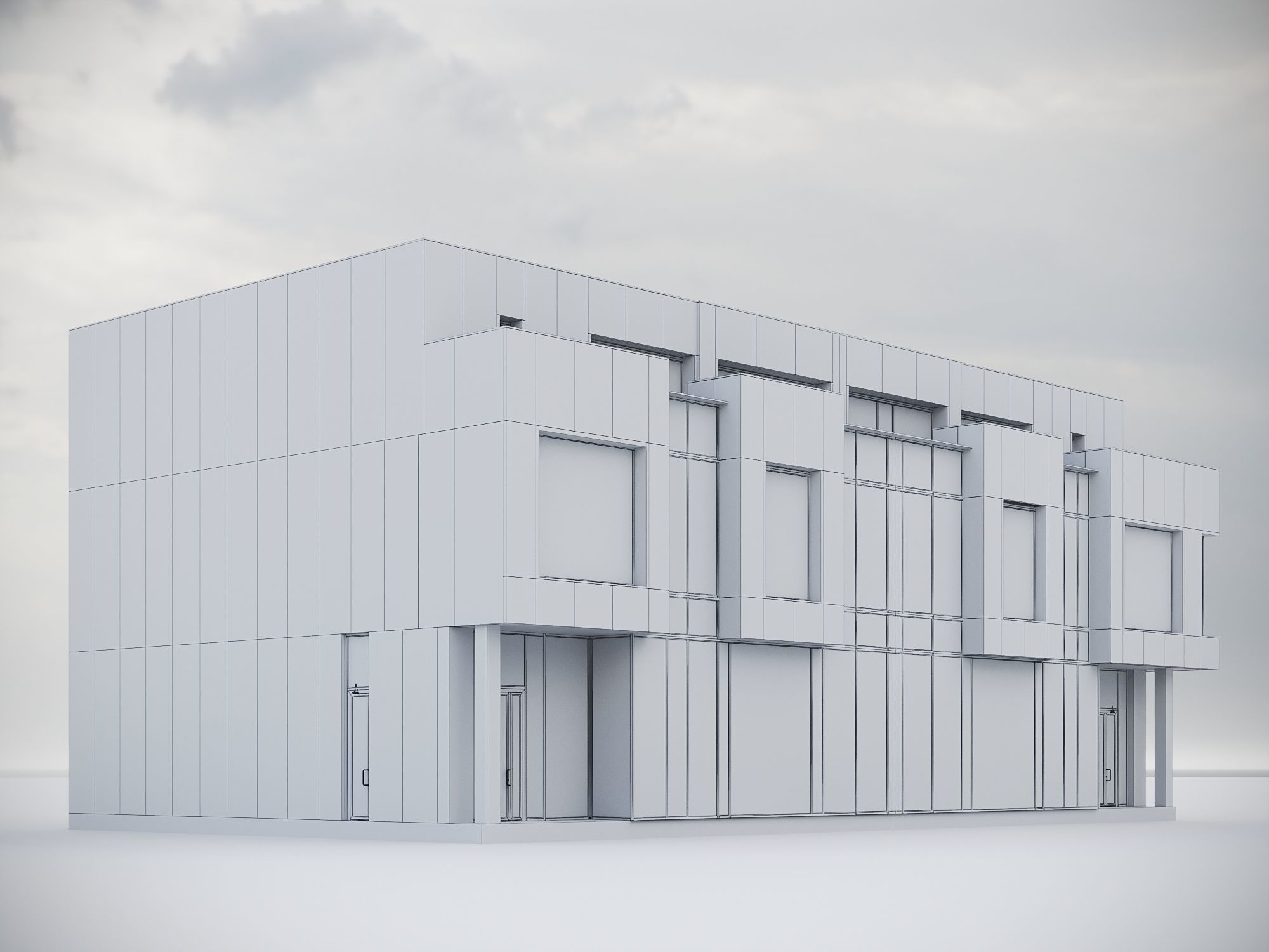 Modern Residential Building 016 3D model_15