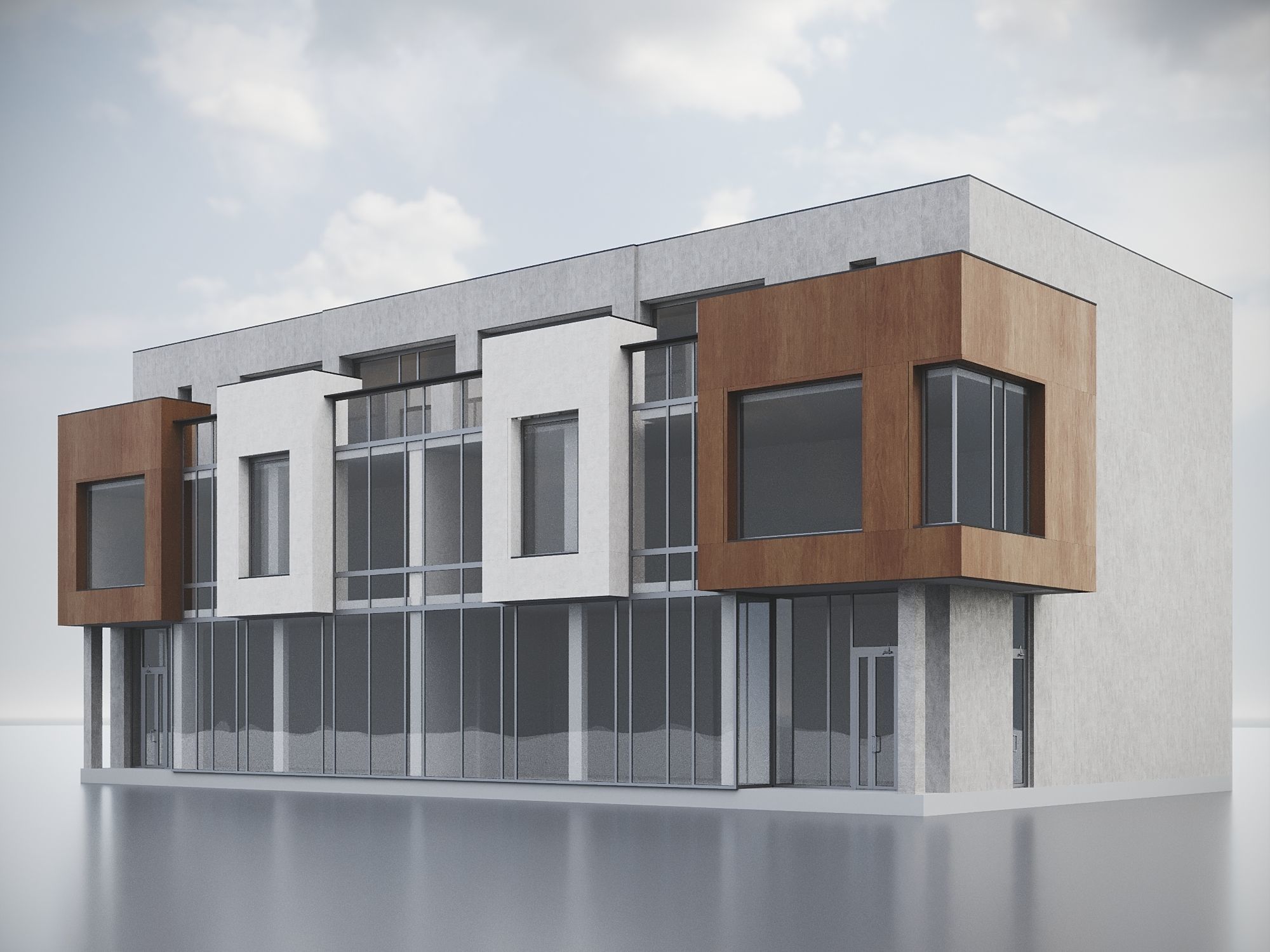 Modern Residential Building 016 3D model_9