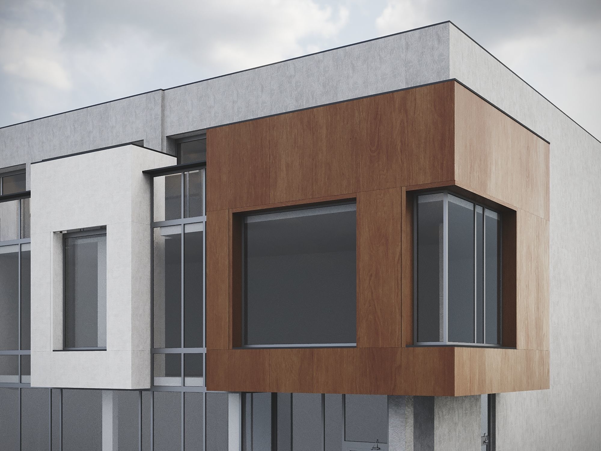 Modern Residential Building 016 3D model_2