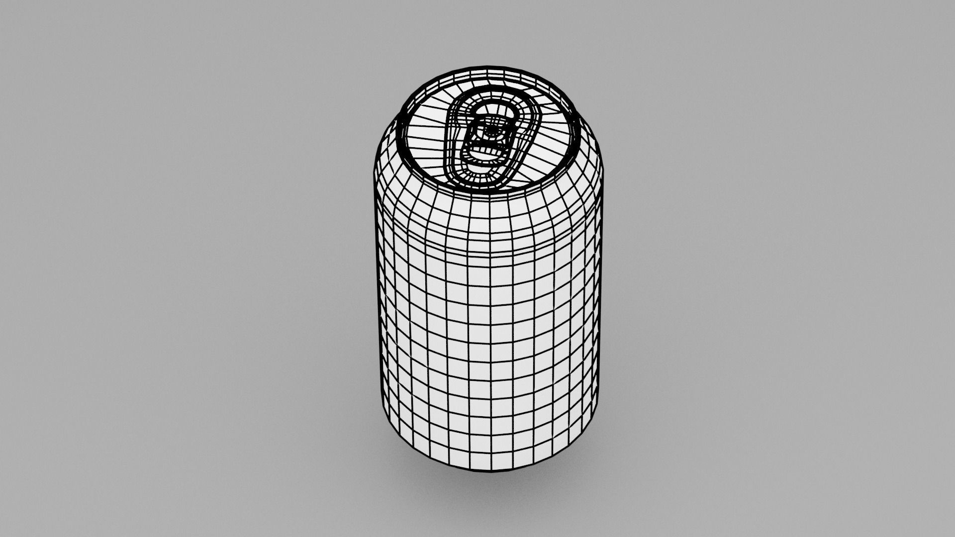 Coca cola can Low-poly 3D model_6