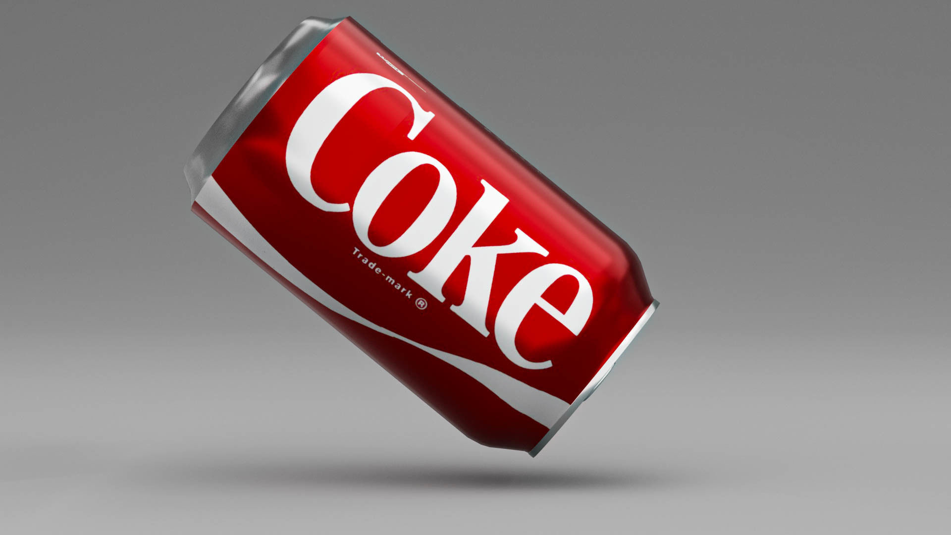 Coca cola can Low-poly 3D model_2