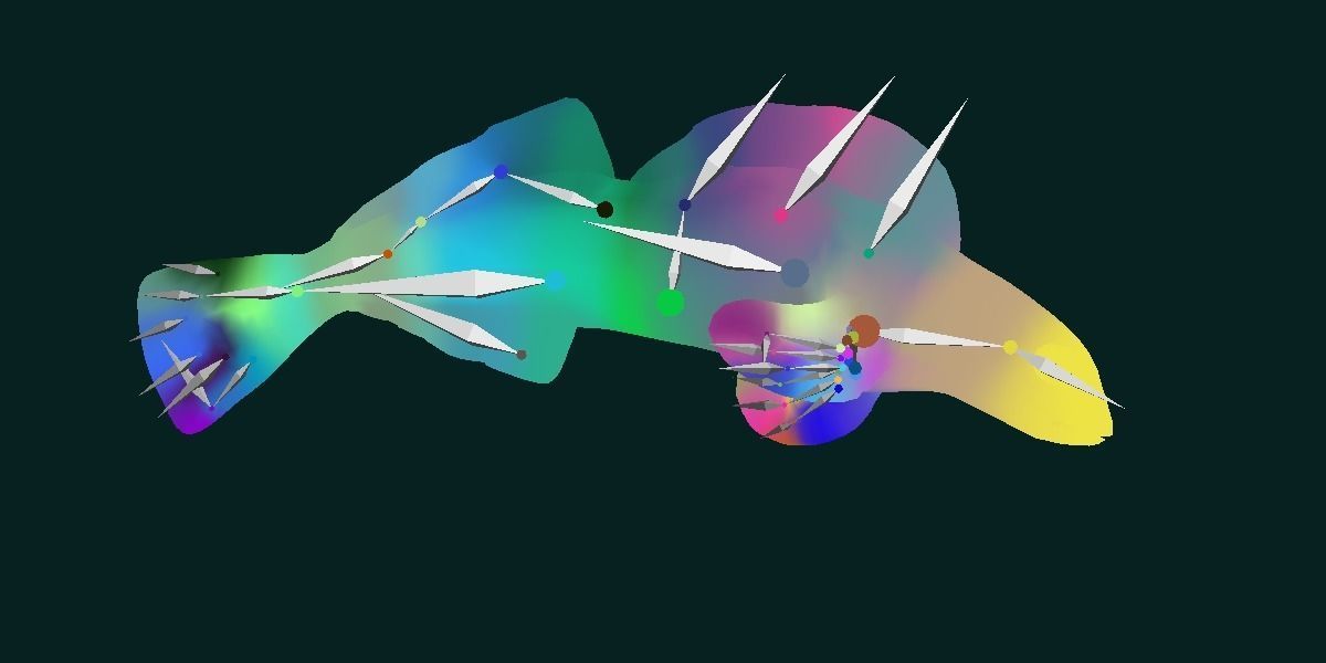 Roanoke logperch Fish Low-poly 3D model_16