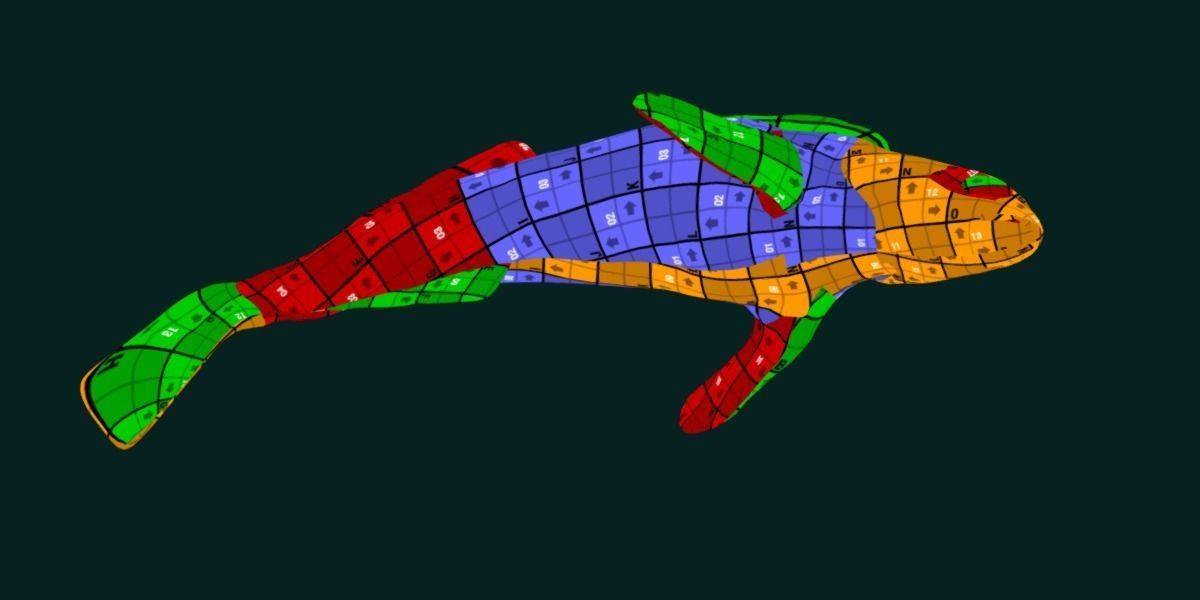 Roanoke logperch Fish Low-poly 3D model_12