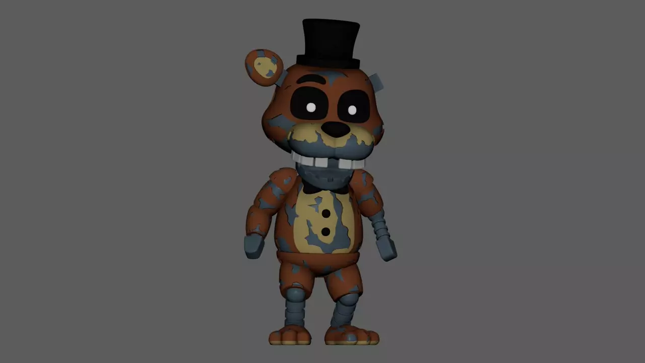 FIVE NIGHTS AT FREDDYS - FNAF - IGNITED FREDDY 3D PRINT 3D print model_0