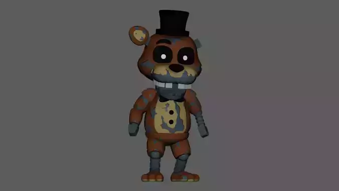 FIVE NIGHTS AT FREDDYS - FNAF - IGNITED FREDDY 3D PRINT 3D print model