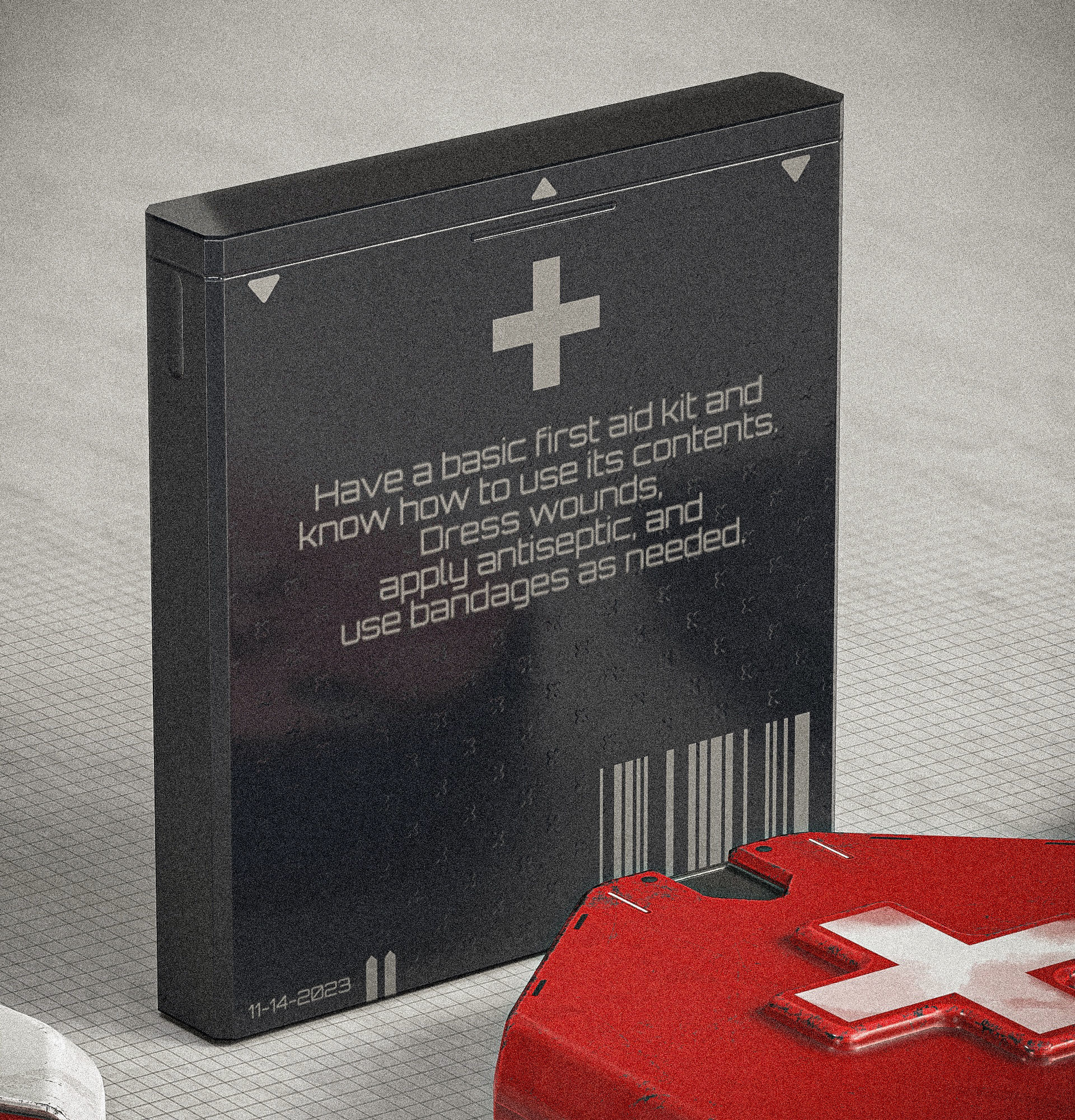 Sci-fi Med-Kit V2 PBR Low-poly 3D model_10