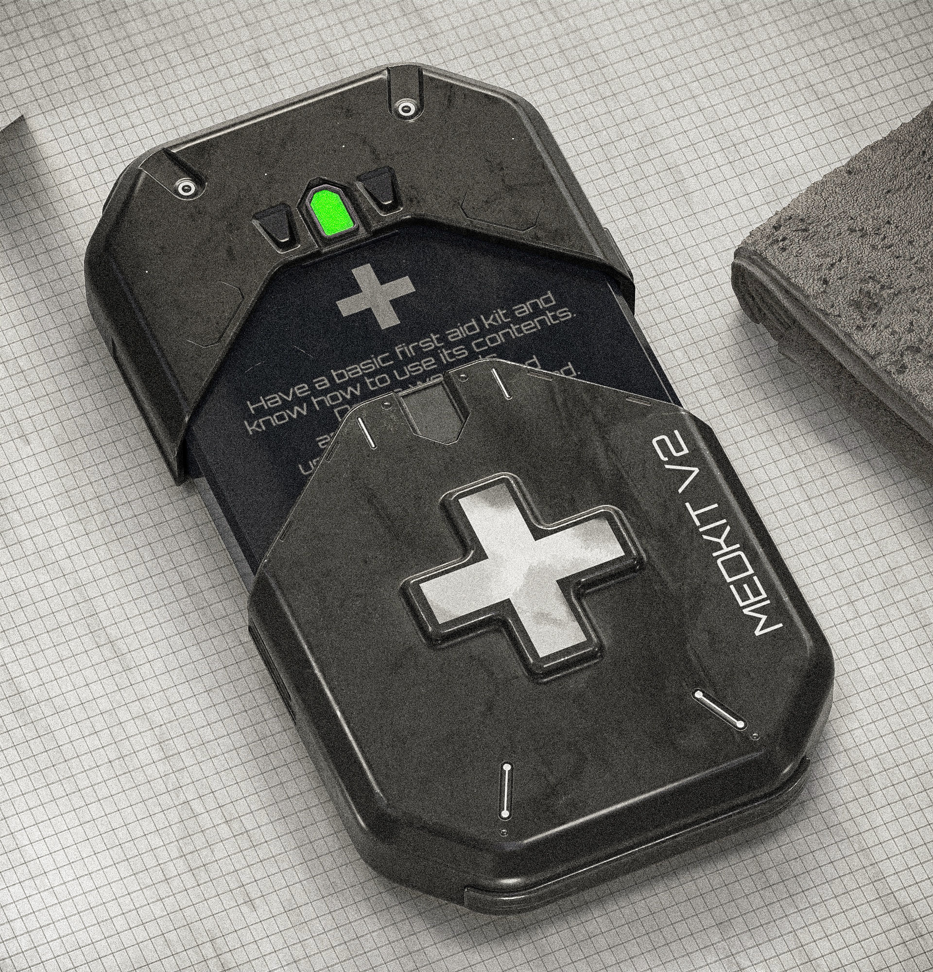 Sci-fi Med-Kit V2 PBR Low-poly 3D model_2