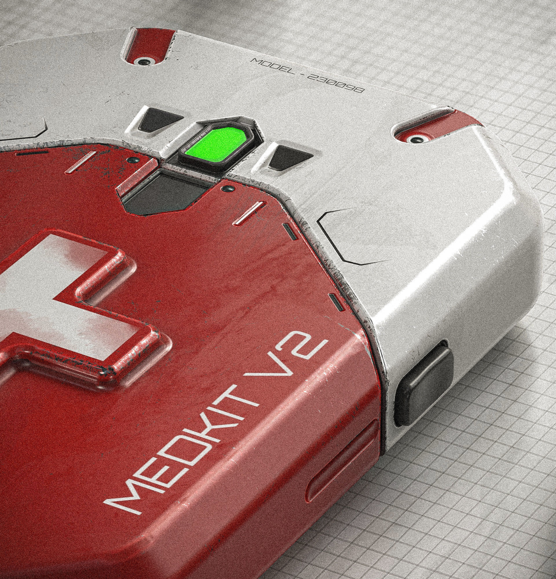 Sci-fi Med-Kit V2 PBR Low-poly 3D model_17
