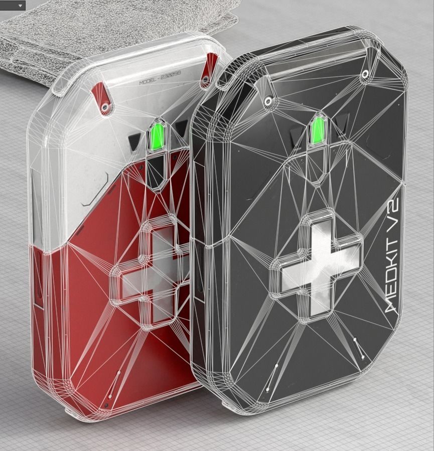 Sci-fi Med-Kit V2 PBR Low-poly 3D model_19