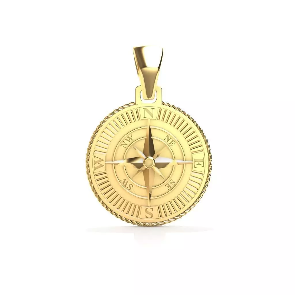 COMPASS PENDANT 3D print model_0